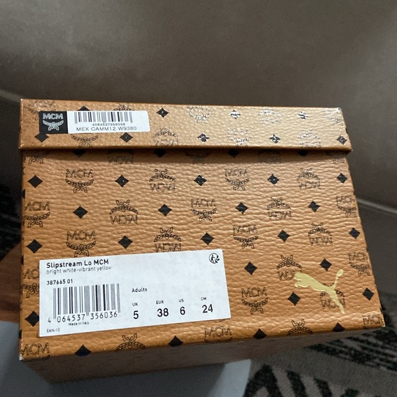 Puma x MCM Slipstream Lo “Show Love” Bright White Vibrant yellow NIB SZ 38 $500 - Picture 10 of 17